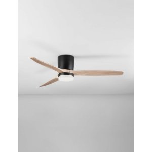 Sandy Black Metal & Acrylic Natural Wood Color Blades LED 18 Watt 2190Lm 220-240Volt IP20 3000-4000-6500K 40Watt Rated Power 