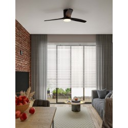 Sandy Black Metal & Acrylic Black Wood Color Blades LED 18 Watt 2190Lm 220-240Volt IP20 3000-4000-6500K 40Watt Rated Power & 