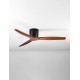 Sandy Black Metal Base & Dark Wood Color Blades 40 Watt Fan Rated Power & 6 Speeds 220-240Volt IP20 With No Light With Remot
