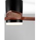 Sandy Black Metal & Acrylic Dark Wood Color Blades LED 18 Watt 2190Lm 220-240Volt IP20 3000-4000-6500K 40Watt Rated Power & 6