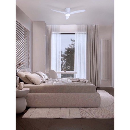 Sandy White Metal & Acrylic White Wood Color Blades LED 18 Watt 2190Lm 220-240Volt IP20 3000-4000-6500K 40Watt Rated Power & 