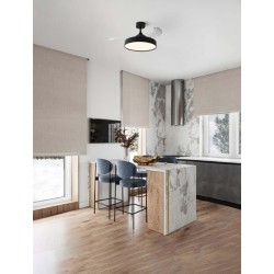 Matt Black Metal & Abs LED 36 Watt 4100Lm 220-240Volt IP20 3000-4000-6500K 40Watt Rated Power & 6 Speeds With Remote Control 