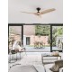 Black & Wood 40 Watt 5 Speed DC Fan Control Remote Control Included L: 132 W: 15 H: 38.6cm - PNL9953199 - NOVALUCE