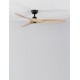 Black & Wood 40 Watt 5 Speed DC Fan Control Remote Control Included L: 132 W: 15 H: 38.6cm - PNL9953199 - NOVALUCE