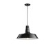 Shining Black Steel Outside Matt White Inside Black Fabric Wire LED E27 1x12 Watt 230 Volt IP20 Bulb Excluded D: 46 H1: 26 H2: 1