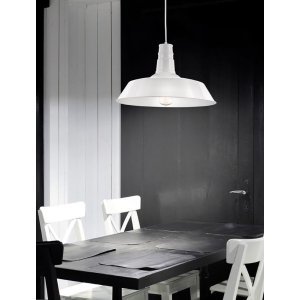 Shining White Steel Outside Matt White Inside White Fabric Wire LED E27 1x12 Watt 230 Volt IP20 Bulb Excluded D: 46 H1: 26 H2: 