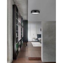 Metal & Acrylic Diffuser Matt Black Steel Outside Matt White Inside LED E27 3x12 Watt 230 Volt IP20 Bulb Excluded D: 48 H: 15 cm