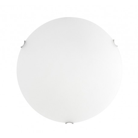 White Satinated Glass Chrome Metal LED E27 1x12 Watt 230 Volt IP20 Bulb Excluded Packing 6 pcs D: 30 H: 8 cm - PNL600401 - NOVAL