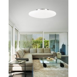 Opal Glass Chrome Metal LED E27 5x12 Watt 230 Volt IP20 Bulb Excluded D: 60 H: 18 cm - PNL620443 - NOVALUCE