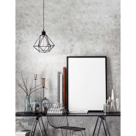 Black Metal LED E27 1x12 Watt 230 Volt IP20 Bulb Excluded D: 20 H1: 18.5 H2: 120 cm Adjustable height - PNL673601 - NOVALUCE