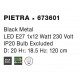Black Metal LED E27 1x12 Watt 230 Volt IP20 Bulb Excluded D: 20 H1: 18.5 H2: 120 cm Adjustable height - PNL673601 - NOVALUCE