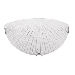 White & Clear Structured Glass Chrome Metal LED E27 1x12 Watt 230 Volt IP20 Bulb Excluded L: 30 W: 8 H: 15 cm - PNL702201 - NOVA