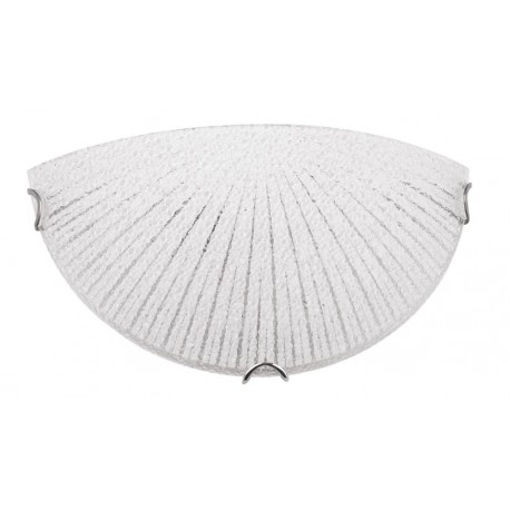 White & Clear Structured Glass Chrome Metal LED E27 1x12 Watt 230 Volt IP20 Bulb Excluded L: 30 W: 8 H: 15 cm - PNL702201 - NOVA