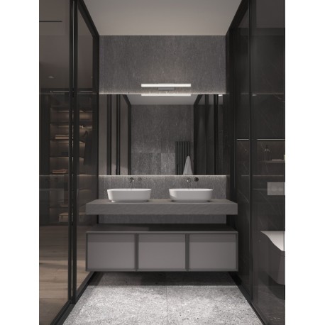 White Aluminium & Acrylic LED 12 Watt 230 Volt 1174Lm 3000K IP44 L: 49 W: 7.5 H: 6.5 cm - PNL787014 - NOVALUCE