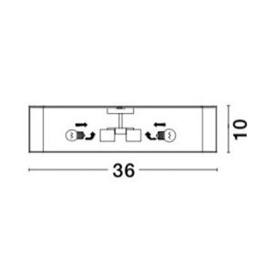 Metal & Acrylic Diffuser Matt White Outside & Inside LED E27 4x12 Watt 230 Volt IP20 Bulb Excluded L: 36 W: 36 H: 10 cm - PNL866 2