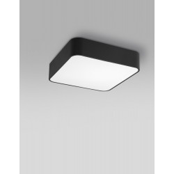 Metal & Acrylic Diffuser Black Outside Matt White Inside LED E27 4x12 Watt 230 Volt IP20 Bulb Excluded L: 46 W: 46 H: 10 cm - PN