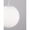 Opal Glass & White Metal LED E27 1x12 Watt 230 Volt IP20 Bulb Excluded D: 40 H: 130 cm Adjustable height
