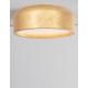 Metal & Acrylic Diffuser Gold Leaf Outside Matt White Inside LED E27 2x12 Watt 230 Volt IP20 Bulb Excluded D: 35 H: 13 cm - PNL9