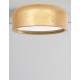 Metal & Acrylic Diffuser Gold Leaf Outside Matt White Inside LED E27 2x12 Watt 230 Volt IP20 Bulb Excluded D: 35 H: 13 cm - PNL9