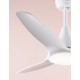 Fan Steel & Glass ABS Blades White or Black,D: 122 H: 35-48 cm 5 Speed Remote, 51cm Blade DC 42W,AC220-240V 5000CFM 220RPM,< 30 