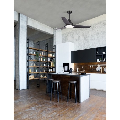 Fan Steel & Glass ABS Blades White or Black,D: 122 H: 35-48 cm 5 Speed Remote, 51cm Blade DC 42W,AC220-240V 5000CFM 220RPM,< 30 