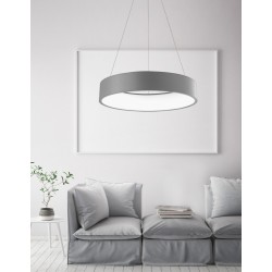 4000K Gray Aluminium & Acrylic LED 56 Watt 230 Volt 2124Lm 3000K IP20 D: 60 H: 120 cm Adjustable Height - PNL6167204 - NOVALUC