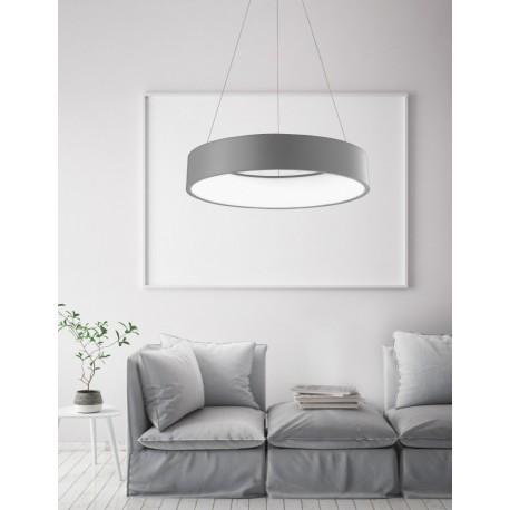 4000K Gray Aluminium & Acrylic LED 56 Watt 230 Volt 2124Lm 3000K IP20 D: 60 H: 120 cm Adjustable Height - PNL6167204 - NOVALUC