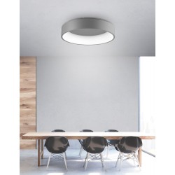 3000K Gray Aluminium & Acrylic LED 42 Watt 230 Volt 2691Lm 3000K IP20 D: 60 H: 13 cm - PNL6167208 - NOVALUCE