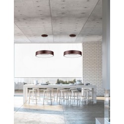 Coffee Brown Aluminium & Acrylic LED 42 Watt 230 Volt 3010Lm 3000K IP20 D: 60 H: 120 cm Adjustable Height - PNL6167209 - NOVALUC