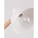 White Metal & Natural Wood LED E27 1x12 Watt 230 Volt IP20 Bulb Excluded Cable Length: 180 cm D: 25 H: 170 cm - PNL6713401 - NOV