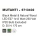 Black Metal & Natural Wood LED E27 1x12 Watt 230 Volt IP20 Bulb Excluded Cable Length: 180 cm D: 25 H: 170 cm - PNL6713402 - NOV