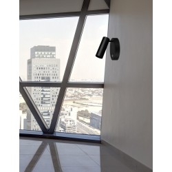 Sandy Black Aluminium Switch On/Off LED GU10 1x10 Watt IP20 220-240 Volt Bulb Excluded D: 6 H: 15 cm - PNL7410401 - NOVALUCE