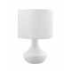 Matt White Metal White Fabric Shade LED E27 1x12 Watt 230 Volt IP20 Bulb Excluded Cable Length: 180 cm D: 18 H1: 14 H2: 26 cm - 