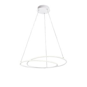 White Aluminium & Acrylic LED 28 Watt 230 Volt 2222Lm 3000K IP20 D: 56 H: 120 cm Adjustable Height - PNL8101202 - NOVALUCE 2