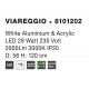 White Aluminium & Acrylic LED 28 Watt 230 Volt 2222Lm 3000K IP20 D: 56 H: 120 cm Adjustable Height - PNL8101202 - NOVALUCE