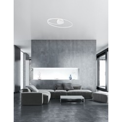 White Aluminium & Acrylic LED 28 Watt 230 Volt 1950Lm 3000K IP20 L: 60 W: 35 H: 15 cm - PNL8101204 - NOVALUCE