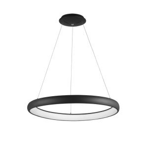 Triac Dimmable Sandy Black Aluminium & Acrylic LED 80 Watt 230 Volt 4000Lm 3000K IP20 D: 81 H1: 6 H2: 120 cm Adjustable Height - 2