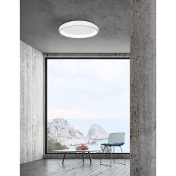 Triac Dimmable White Aluminium & Acrylic LED 50 Watt 230 Volt 2876Lm 3000K IP20 D: 61 H: 8.5 cm - PNL8105606 D - NOVALUCE