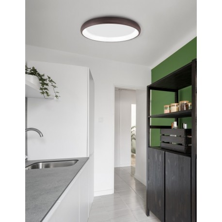 Triac Dimmable Brown Aluminium & Acrylic LED 50 Watt 230 Volt 2876Lm 3000K IP20 D: 61 H: 8.5 cm - PNL8105612 - NOVALUCE