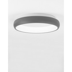 Triac Dimmable Sandy Gray Aluminium & Acrylic LED 32 Watt 230 Volt 1952Lm 3000K IP20 D: 41 H: 8.5 cm - PNL8105615 - NOVALUCE