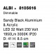 Triac Dimmable Sandy Black Aluminium & Acrylic LED 32 Watt 230 Volt 1952Lm 3000K IP20 D: 41 H: 8.5 cm - PNL8105616 - NOVALUCE
