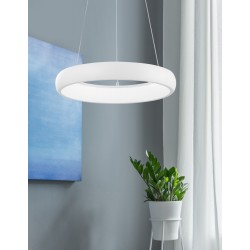 Triac Dimmable Sandy White Aluminium & Acrylic LED 32 Watt 230 Volt 1950Lm 3000K IP20 D: 41 H: 120 cm Adjustable Height - PNL81