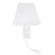 White Aluminium & White Shade Adjustable Switch On/Off LED Samsung 3 Watt 190Lm 3000K E27 1x12 Watt 230 Volt IP20 Bulb Exclud