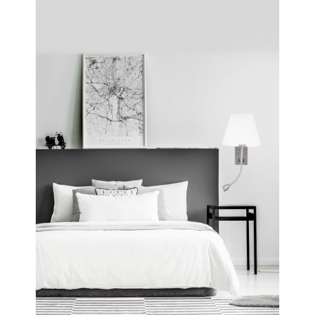 Chrome Aluminium & White Shade Adjustable Switch On/Off LED Samsung 3 Watt 190Lm 3000K E27 1x12 Watt 230 Volt IP20 Bulb Excluded