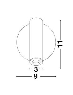 Black Aluminium Adjustable Switch On/Off LED Samsung 3 Watt 190Lm 3000K IP20 L: 11 W: 9 H: 11 cm Rotating & Adjustable - PNL814 2