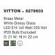 Brass Metal White Glossy Glass LED E14 1x5 Watt 230 Volt IP20 Bulb Excluded D: 21 W: 18 H: 22 cm - PNL8279603 - NOVALUCE