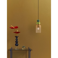 Sandy Gold Metal Glossy Light Green, Dark Green & Orange Glass LED E14 1x5 Watt 230 Volt IP20 Bulb Excluded D: 10.8 H1: 30 H2: 