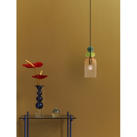 Sandy Gold Metal Glossy Light Green, Dark Green & Orange Glass LED E14 1x5 Watt 230 Volt IP20 Bulb Excluded D: 10.8 H1: 30 H2: 