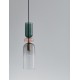 Sandy Gold Metal Glossy Dark Green, Pink & Light Grey Glass LED E14 1x5 Watt 230 Volt IP20 Bulb Excluded D: 10.8 H1: 43.9 H2: 1