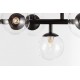 Matt Black Metal & Clear Glass LED G9 7x6 Watt 230 Volt IP20 Bulb Excluded L: 65 W: 28.9 H: 120 cm Adjustable height - PNL900